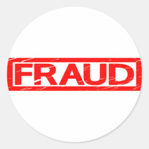 Fraud Stamp Classic Round Sticker