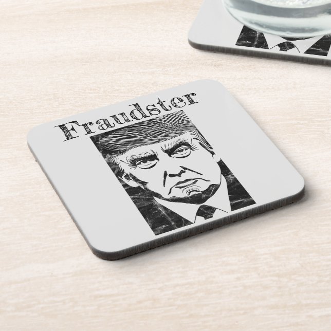 Fraudster Beverage Coaster (Left Side)