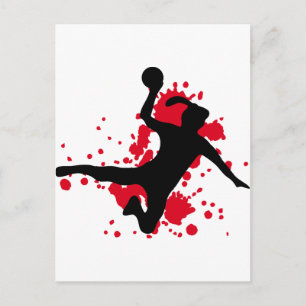 Frauenhandball handball sign postcard