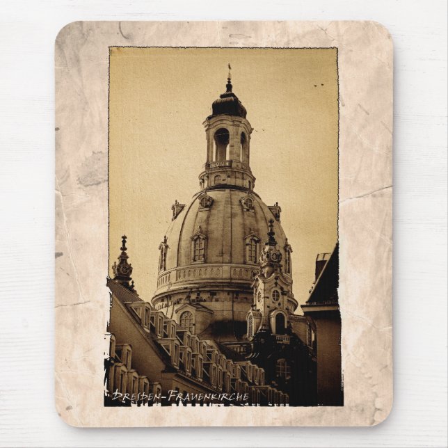 Frauenkirche Dresden - Vintage Mouse Mat (Front)