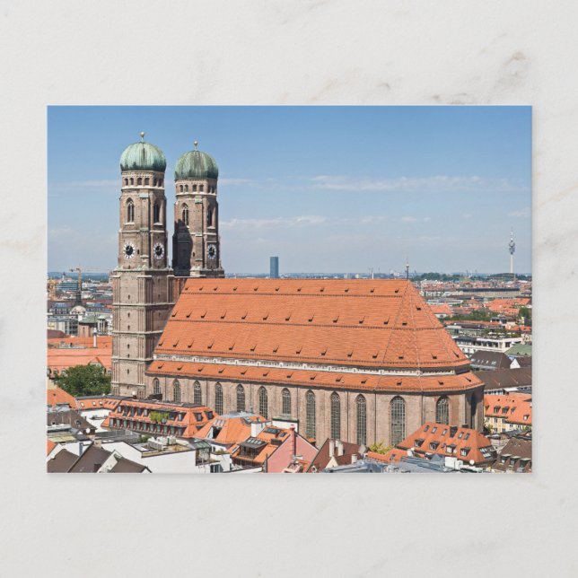 Frauenkirche Munich from Peterskirche Postcard (Front)