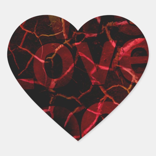 Frayed Edges, Strong Heart: Unbreakable Love  Heart Sticker (Front)