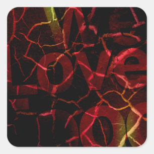 Frayed Edges, Strong Heart: Unbreakable Love  Square Sticker