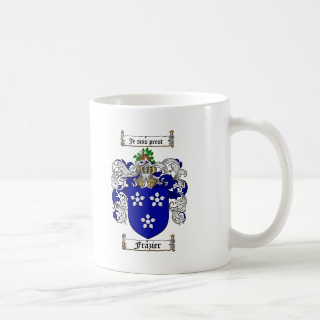 FRAZIER FAMILY CREST -  FRAZIER COAT OF ARMS COFFEE MUG (Right)