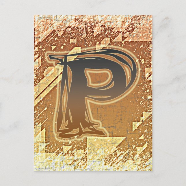 FRAZZLE MONOGRAM P POSTCARD (Front)