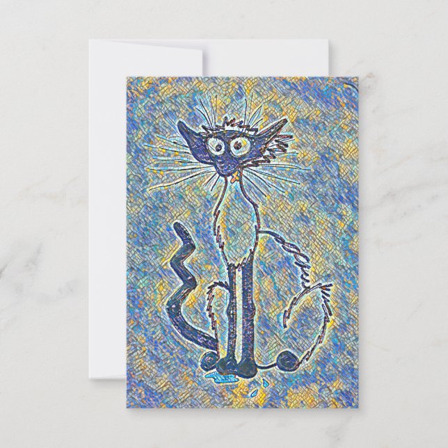 Frazzled Cat Notecard (Front)