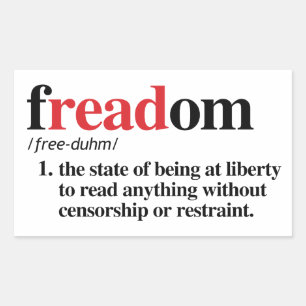 Freadom Definition Rectangular Sticker