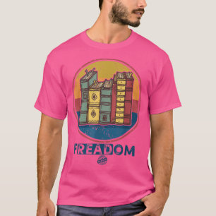 Freadom I Read Banned Books Vintage Funny Bookworm T-Shirt