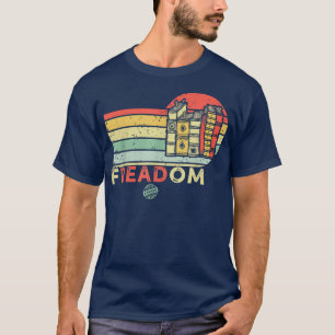 Freadom I Read Banned Books Vintage Funny Bookworm T-Shirt
