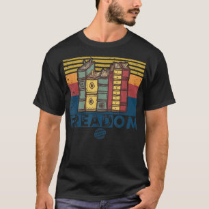 Freadom I Read Banned Books Vintage Funny Bookworm T-Shirt