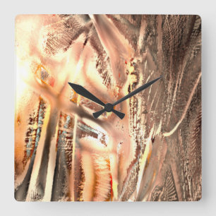 Freak coral texture and very rough digital cutout  square wall clock