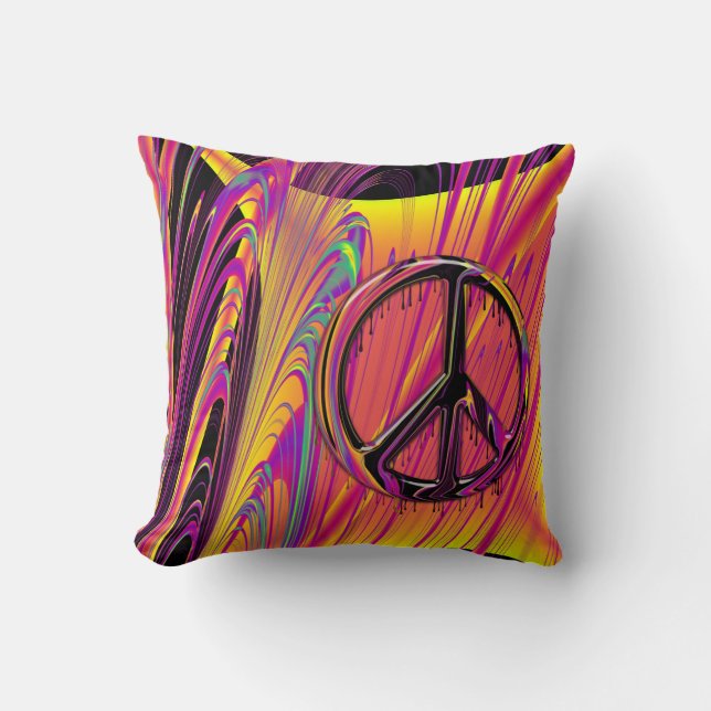 Freak Flag Psychedelic Hippy Couture Cushion (Front)