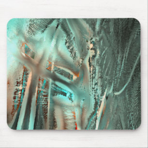 Freak grayish cyan  texture & rough digital cutout mouse mat