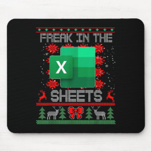 Freak In The Sheets Excel Spreadsheet Ugly Christm Mouse Mat