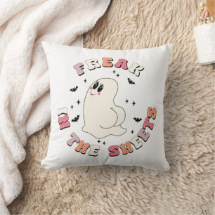 Freak In The Sheets Funny Halloween Cushion