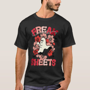 Freak In The Sheets Ghosts Boo Floral Flower Hall T-Shirt