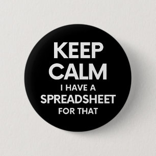 Freak in the Sheets - Spreadsheets Microsoft Excel 6 Cm Round Badge