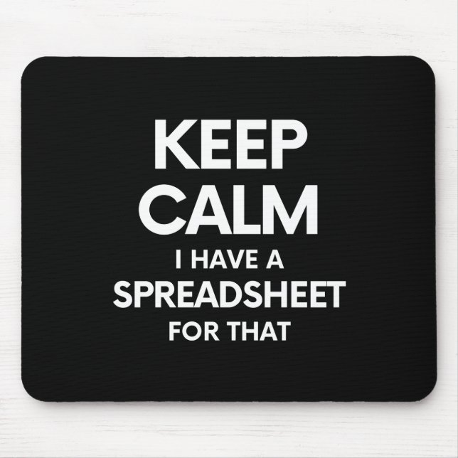 Freak in the Sheets - Spreadsheets Microsoft Excel Mouse Mat (Front)