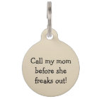Freak Out Pet Name Tag