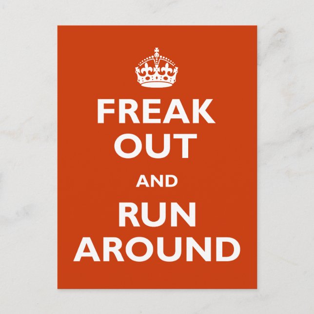 Freak Out & Run Around Postcard (Front)