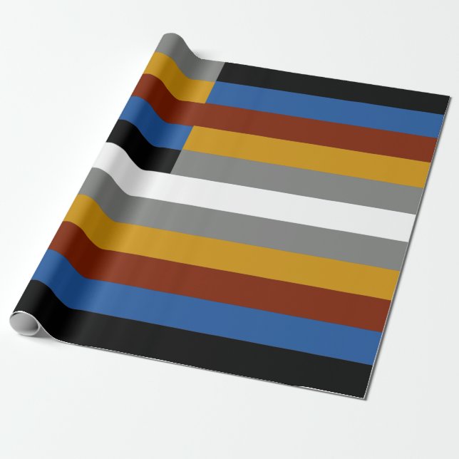 Freak Pride Flag Wrapping Paper (Unrolled)