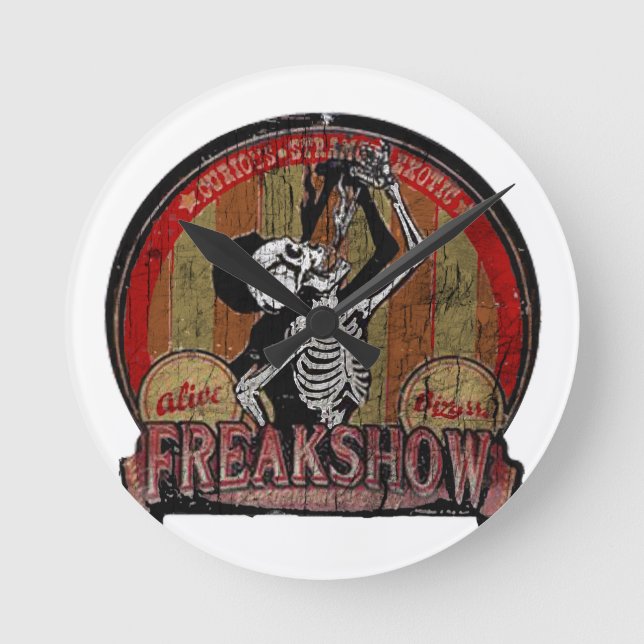 Freak Show Round Clock (Front)