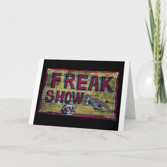Freak Show Vintage Banner Card (Front)