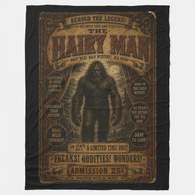 Freak Sideshow Paranormal Fleece Blanket (Front)