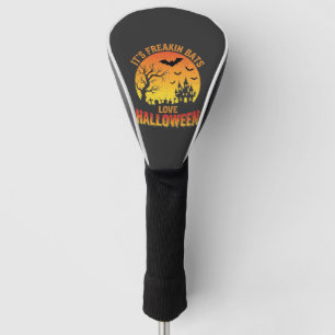 Freakin Bats Love Halloween Haunted Castle Design_ Golf Head Cover