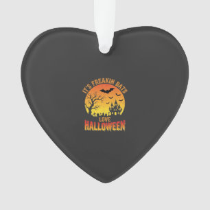Freakin Bats Love Halloween Haunted Castle Design_ Ornament