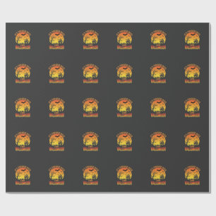 Freakin Bats Love Halloween Haunted Castle Design_ Wrapping Paper