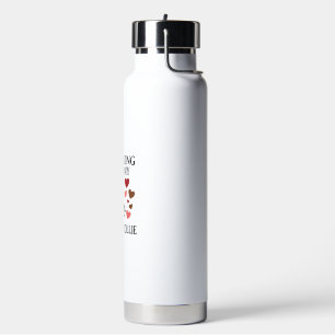 Freaking Love Border Collie Dog Hearts_1 Water Bottle