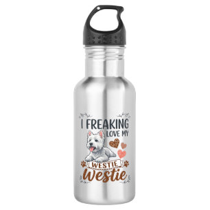 Freaking Love Westie Dog Hearts Paws_1 532 Ml Water Bottle