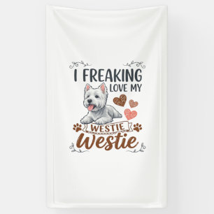 Freaking Love Westie Dog Hearts Paws_1 Banner