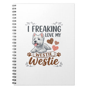 Freaking Love Westie Dog Hearts Paws_1 Notebook