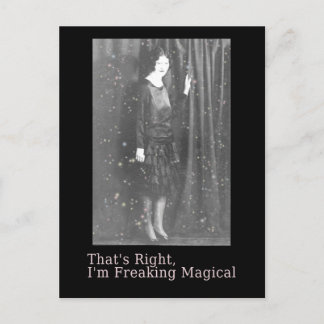 Freaking Magical Vintage Photo Art Postcard
