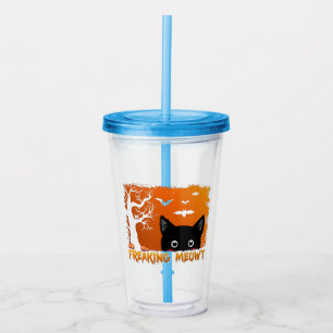 Freaking Meowt – Cute Spooky Black Cat Halloween Acrylic Tumbler