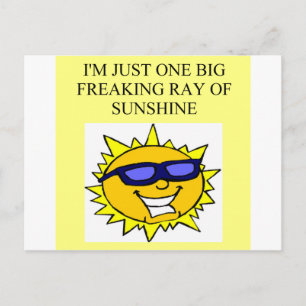 freaking ray of sunshine postcard