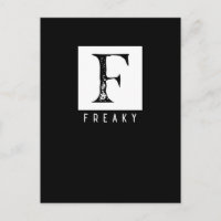 Freaky Bold Typography Black and White Design