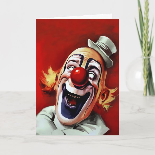 Freaky Clown Birthday Card (Front)
