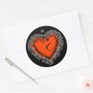 Freaky heart v4.2 classic round sticker