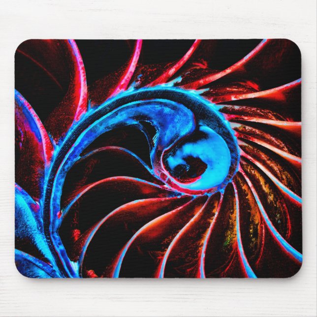 Freaky Nautilus Mouse Mat (Front)