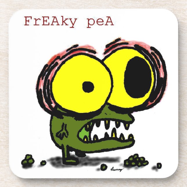 Freaky Pea Coasters - Set of 6 (Front)