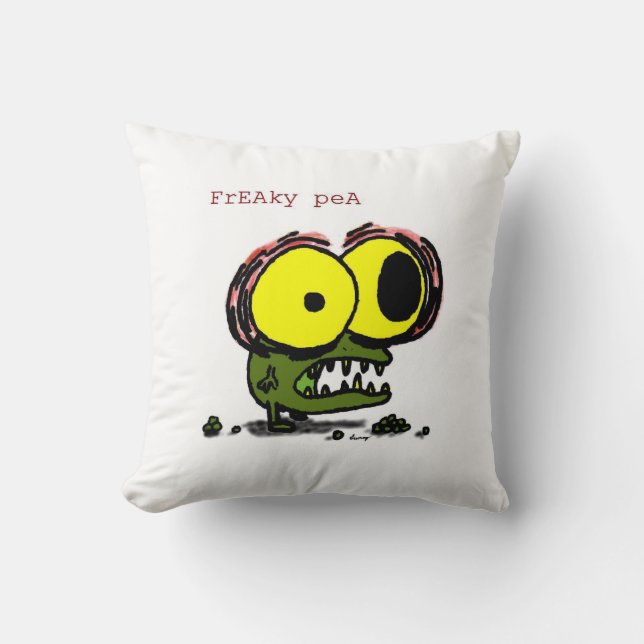 Freaky Pea Pillow (Front)