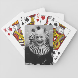 Freaky Vintage Clown Playing Cards