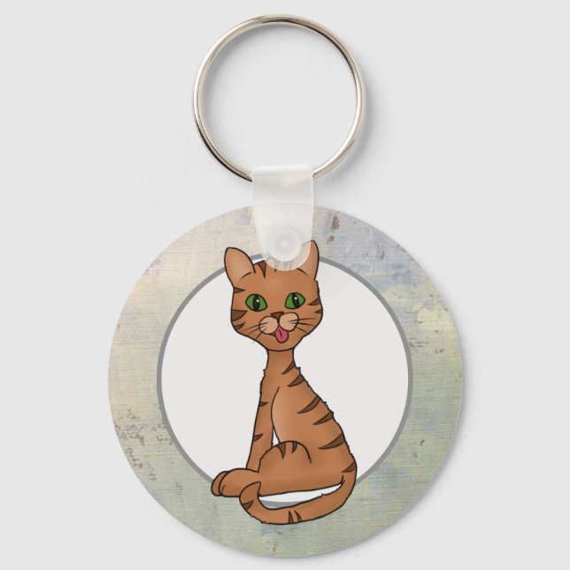 freche Katze Key Ring (Front)
