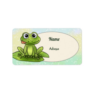 frecher Frosch adressaufkleber Label