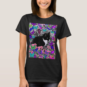 Freckles in Butterflies II - Tuxedo Cat T-Shirt
