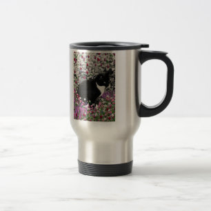 Freckles in Flowers II - Tux Kitty Cat Travel Mug