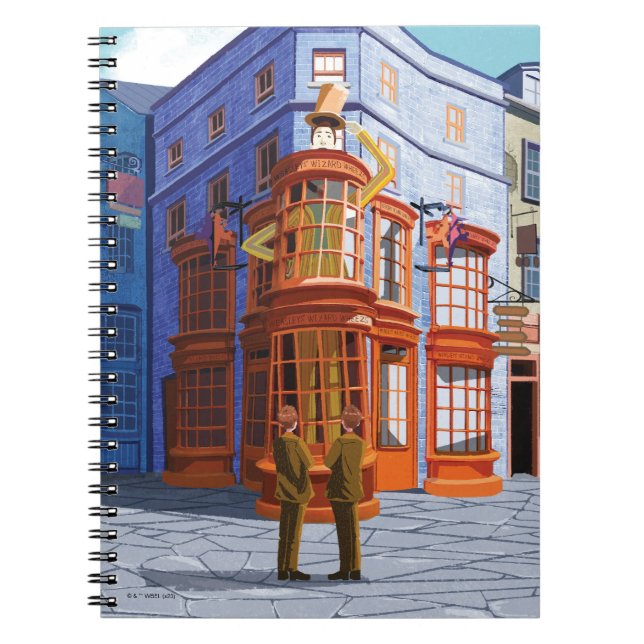 Fred and George at Weasley's Wizard Wheezes Notebook (Front)